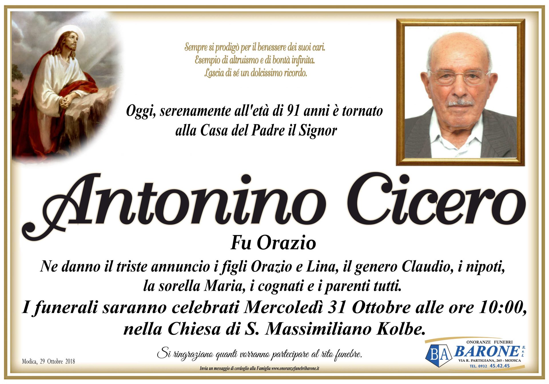 Antonino Cicero Onoranze Funebri Barone