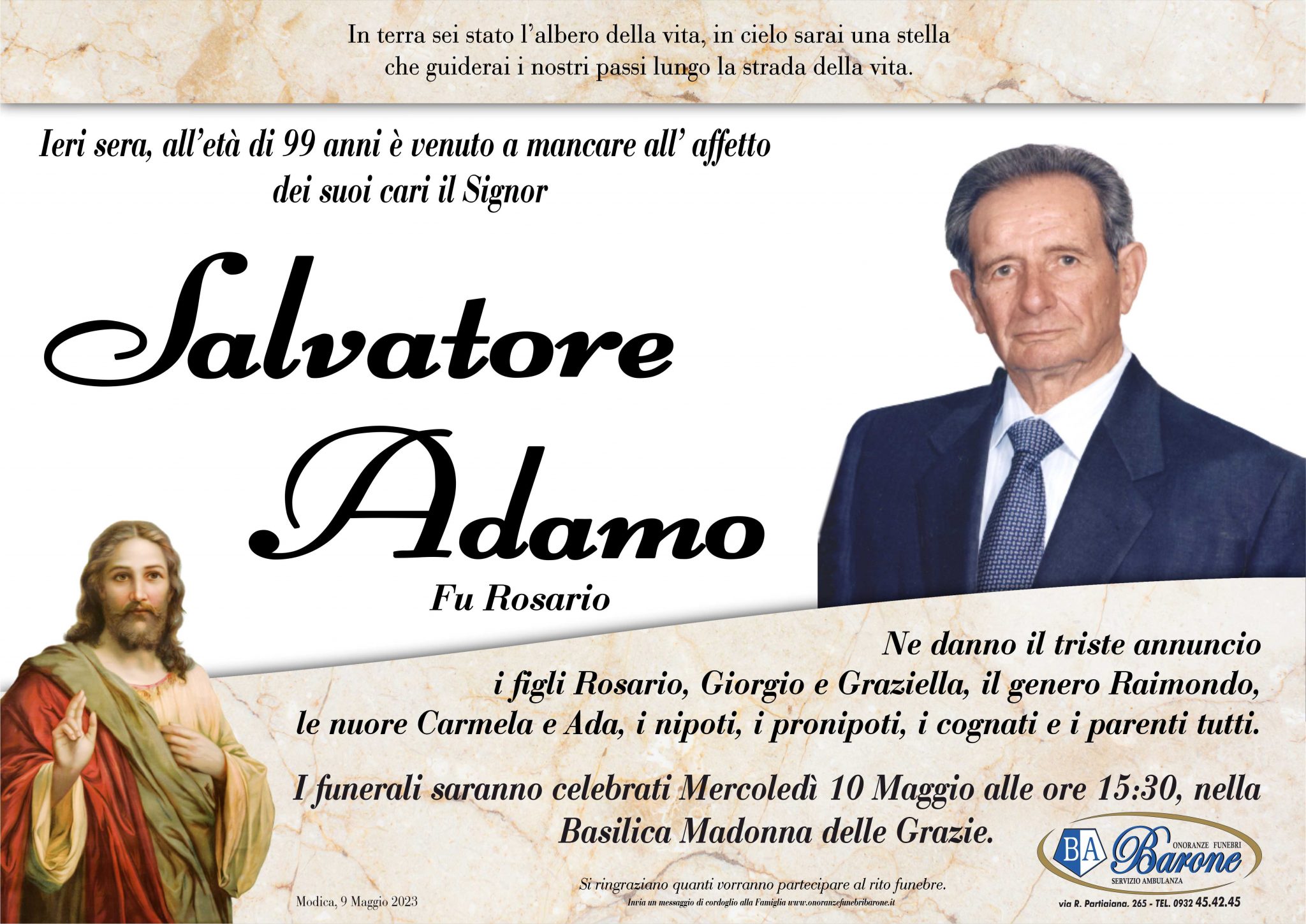 Salvatore Adamo - Onoranze Funebri Barone